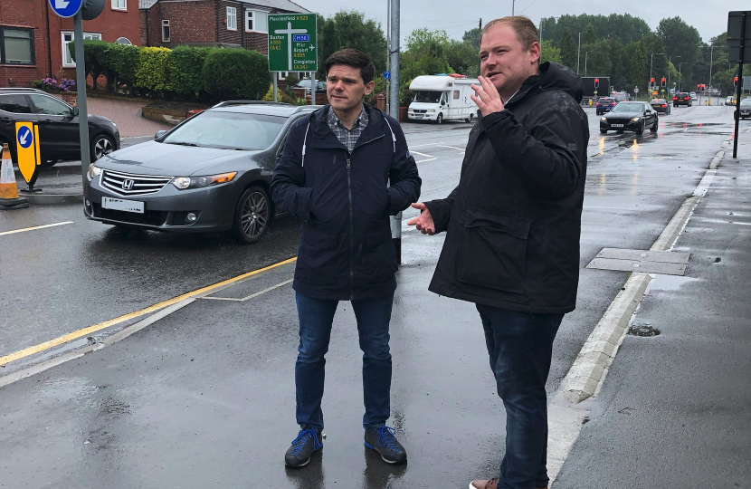 Paul Athans and Oliver Johnstone discuss traffic at Fiveways junction