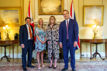 Paul with Wendy, Sarah, and David Johnstone OBE MP at No10